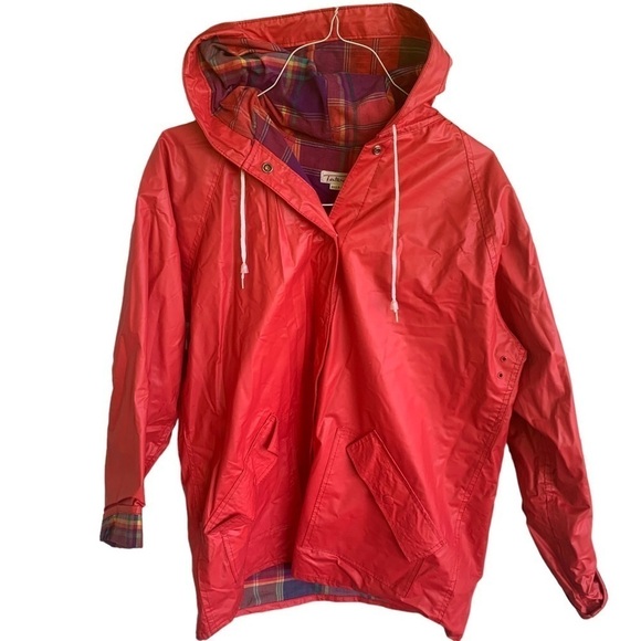 Talbots Jackets & Blazers - Talbots Women’s Raincoat Plaid Liner with Hood Size Medium